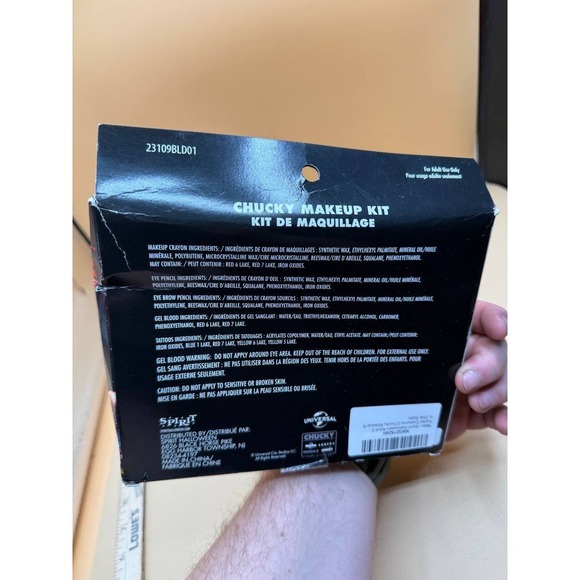 Spirit Halloween Chucky Make Up Kit Eye Brow & Eye Pencil, Lip Crayon, Gel Blood - Picture 2 of 4